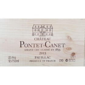 Château Pontet Canet 2015 (wooden case 12x75cl)