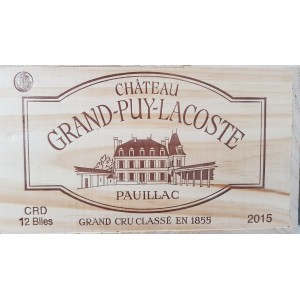 Château Grand Puy Lacoste 2015 (wooden case of 12x75cl)